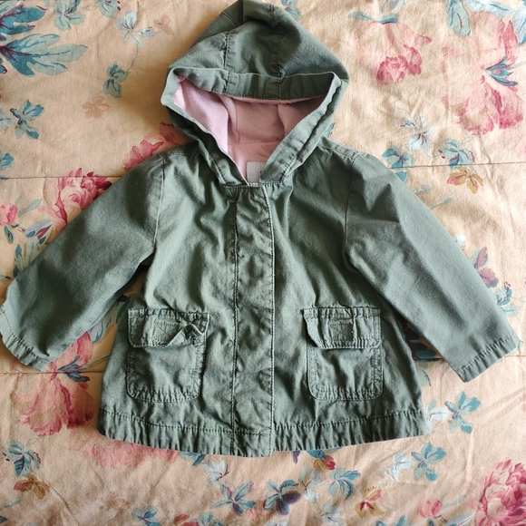 Old Navy Hooded Canvas Utility Jacket 